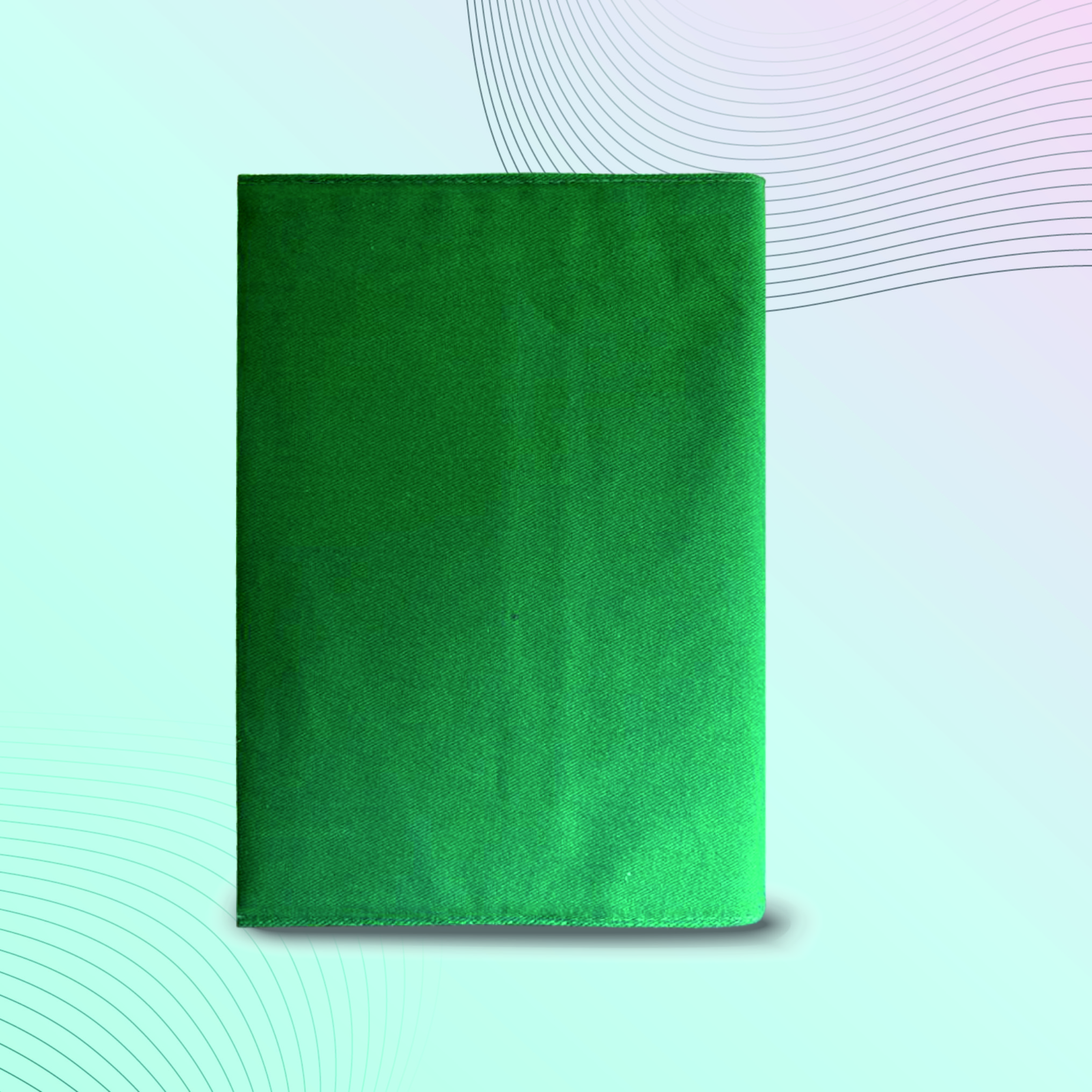 עטיפה בד בצבע ירוק ללא הדפס דגם #1101